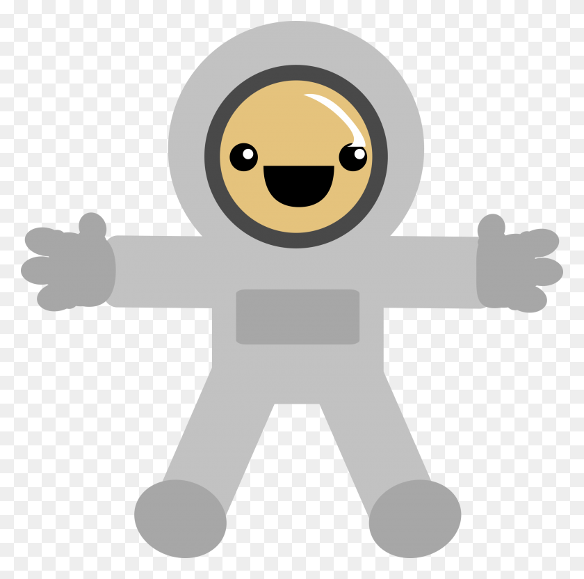 2400x2376 Big Image Cartoon Astronaut, Robot, Stencil, Cross HD PNG Download