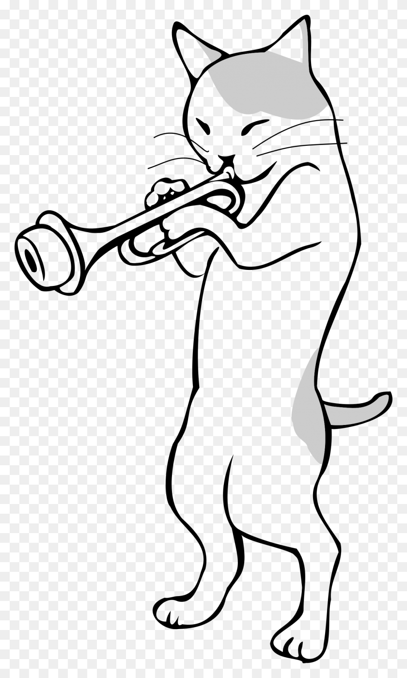 1318x2264 Big Image Cat Playing Trumpet, Face, Text, Clothing HD PNG Download