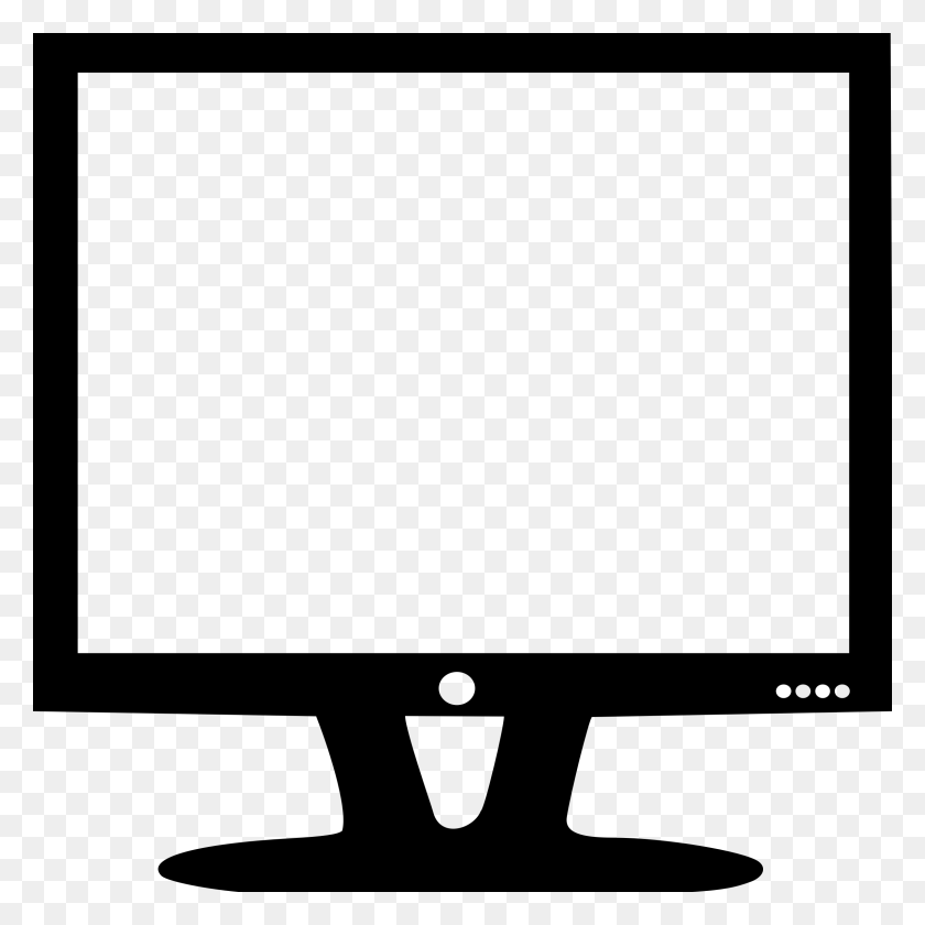 2400x2400 Big Image Computer Monitor Clip Art Black And White, Gray, World Of Warcraft HD PNG Download