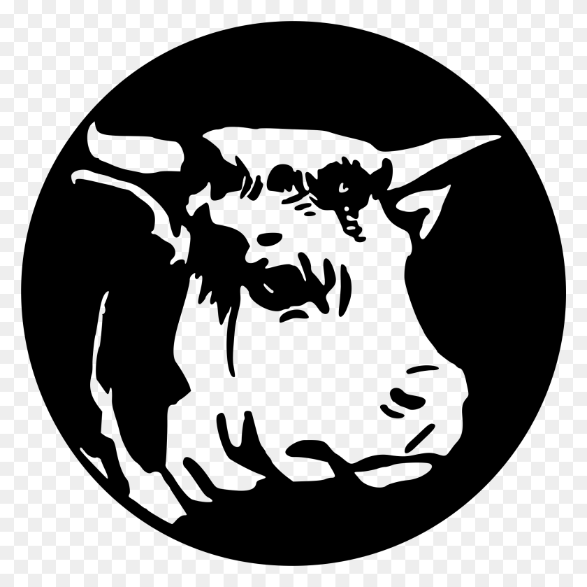 2378x2376 Big Image Cow Head In Circle, Gray, World Of Warcraft HD PNG Download