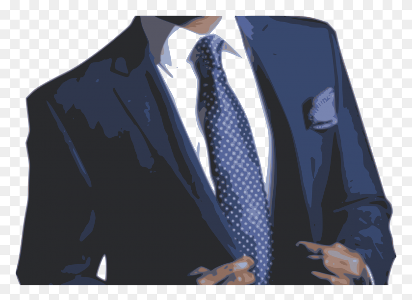 2400x1701 Big Image Cravate Sur Costume Bleu, Tie, Accessories, Accessory HD PNG Download