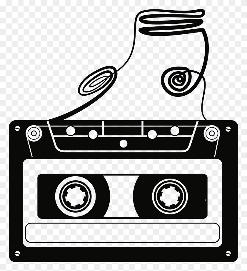 2163x2398 Big Image Drawing Of A Tape Recorder, Cassette, Camera, Electronics HD PNG Download