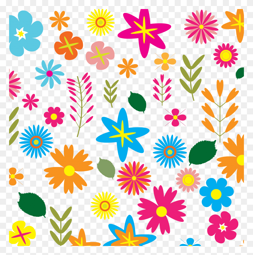 2376x2400 Big Image Floral Background Clipart, Rug, Pattern, Graphics HD PNG Download