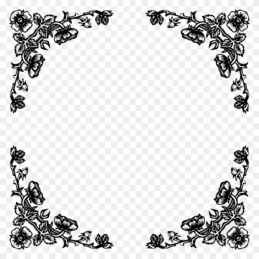 2326x2326 Big Image Frame Black And White Rose, Gray, World Of Warcraft HD PNG Download