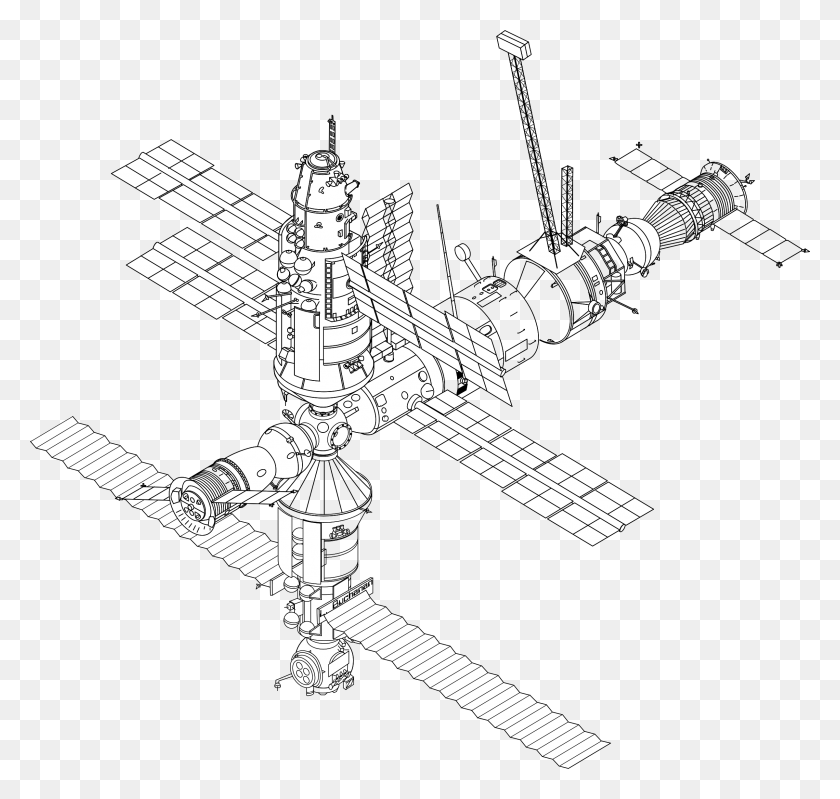 2400x2274 Big Image International Space Station Drawing, Cross, Symbol, Astronomy Descargar Hd Png