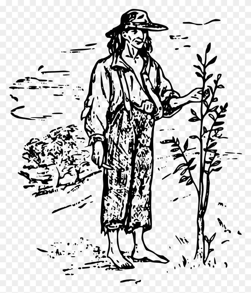 2028x2400 Big Image Johnny Appleseed Clipart Black And White, Gray, World Of Warcraft HD PNG Download
