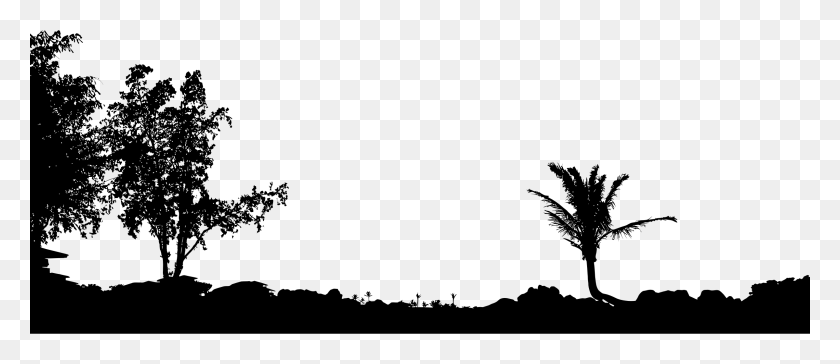 2400x937 Большое Изображение Пейзаж Закат С Силуэтом, Серый, Мир Варкрафта Png Скачать