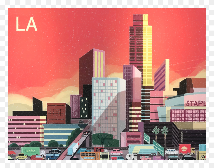2400x1848 Big Image Los Angeles Rascacielos Clipart, Metropolis, Ciudad, Urban Hd Png