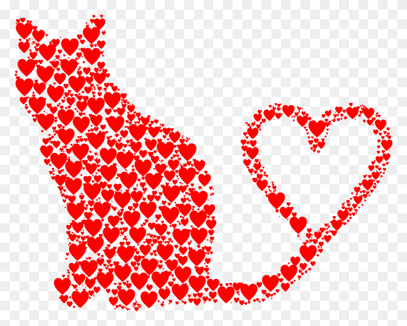 2301x1808 Big Image Love Cat Hearts, Text, Heart HD PNG Download