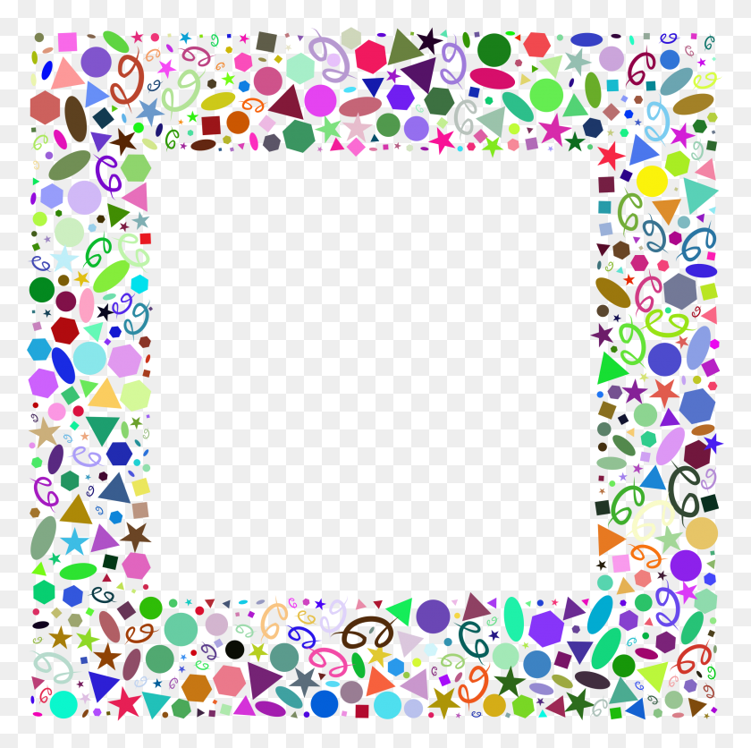 2350x2340 Big Image Party Frame, Text, Pattern HD PNG Download