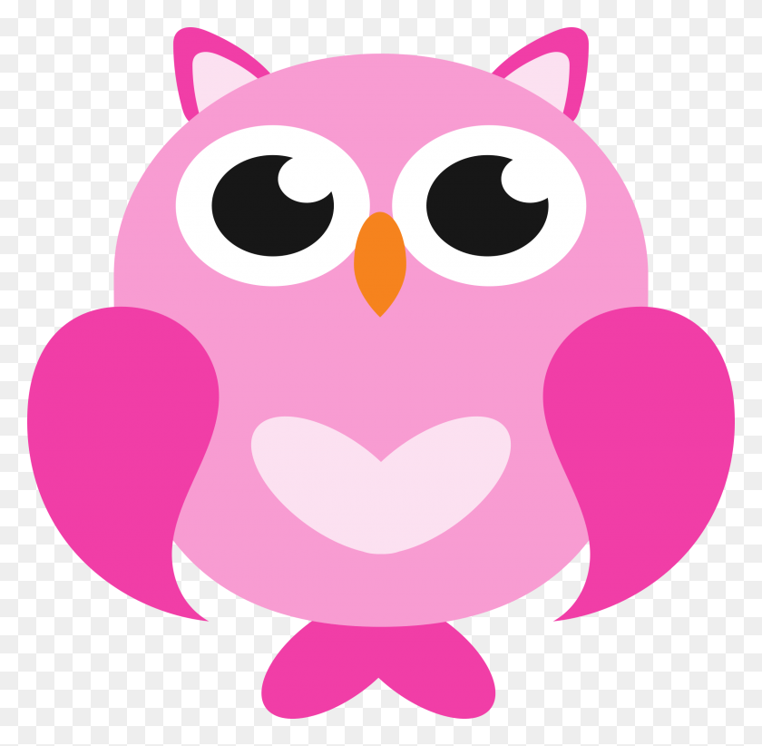 2400x2345 Big Image Pink Owl Cartoon, Pac Man, Graphics HD PNG Download