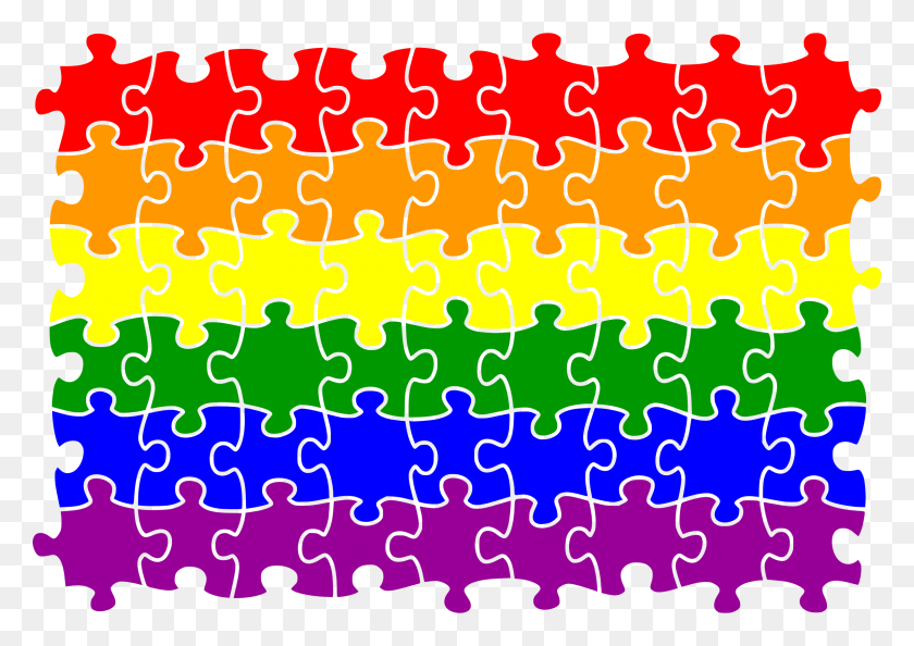 2400x1644 Big Image Rainbow Jigsaw, Jigsaw Puzzle, Game HD PNG Download