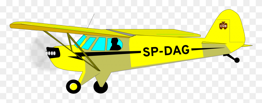 2400x839 Big Image Small Plane Clipart, Vehicle, Transportation, Aircraft HD PNG Download