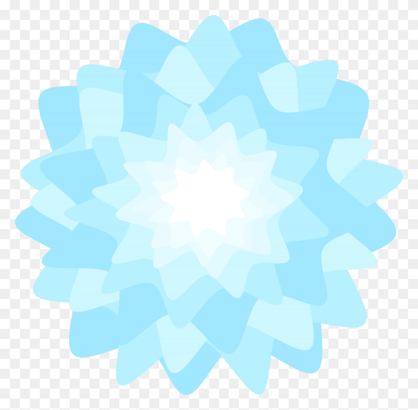 2340x2290 Big Image Transparent Blue Flower Vector, Snowflake, Crystal HD PNG Download