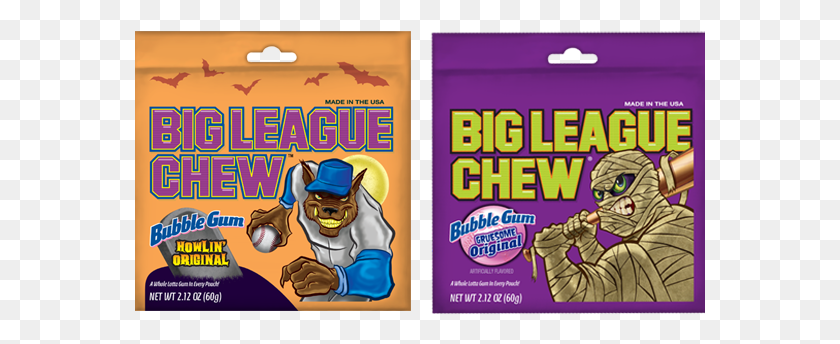 571x284 Big League Chew Halloween Pouches Cartoon, Person, Human, Advertisement HD PNG Download