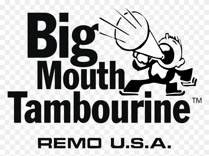 1869x1355 Big Mouth Tambourine Logo Transparent Graphic Design, Text, Poster, Advertisement HD PNG Download