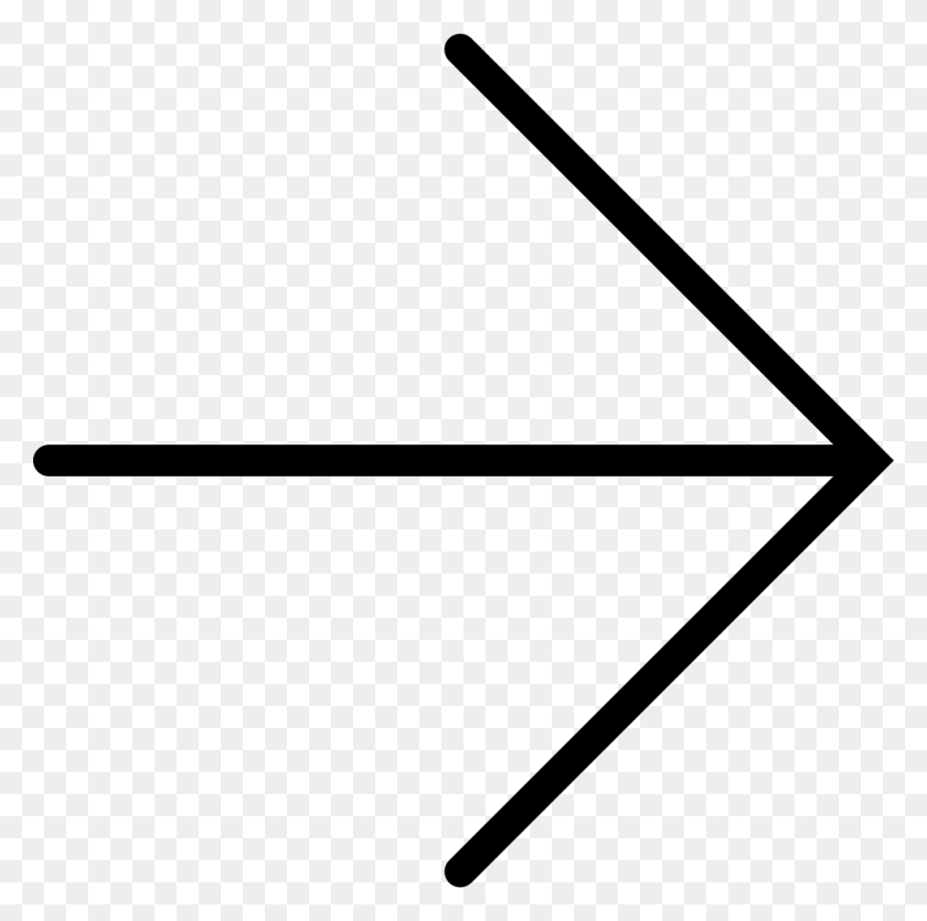 980x974 Big Right Arrow Comments Arrow Right Thin, Triangle, Symbol, Star Symbol HD PNG Download