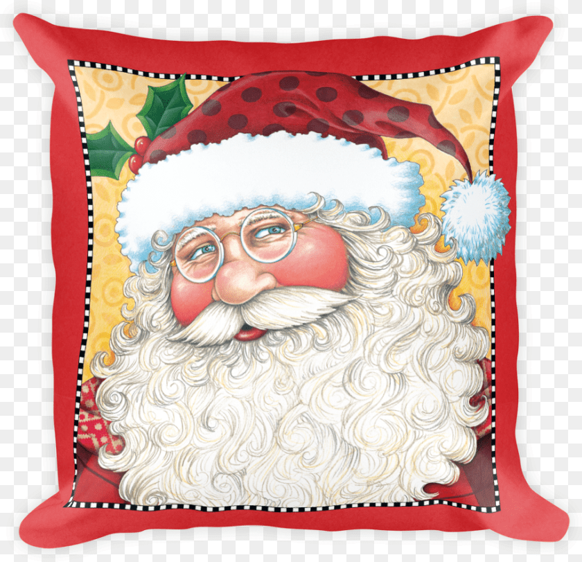 913x882 Big Santa Pillow Mary Engelbreit Christmas, Cushion, Home Decor, Baby, Face PNG