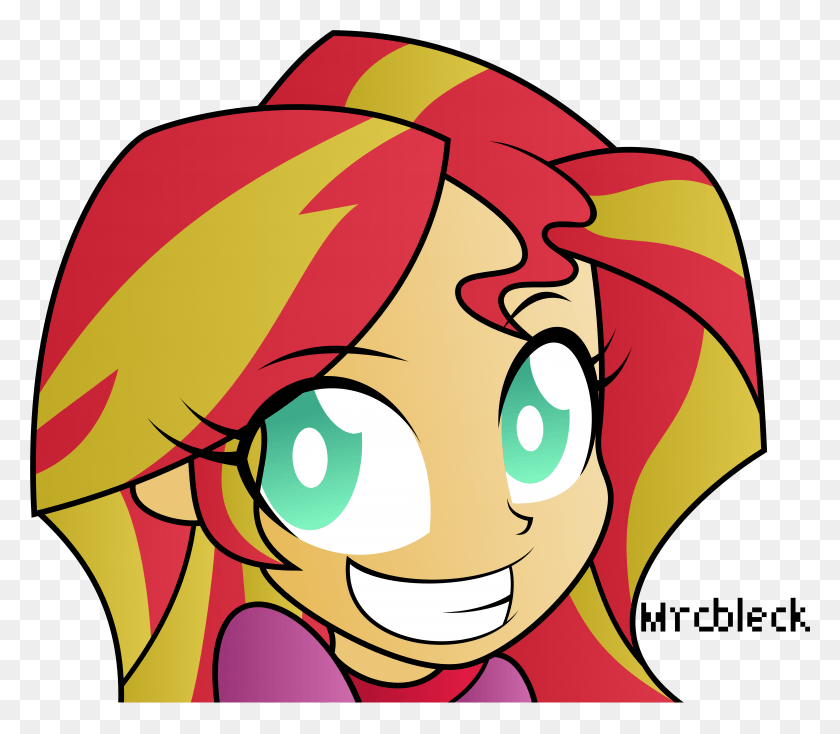 5768x4991 Descargar Png Big Smile By Mrcbleck Big Smile By Mrcbleck Mlp Rainbow Rocks Sunset Shimmer Guitarra, Gráficos, Ropa Hd Png
