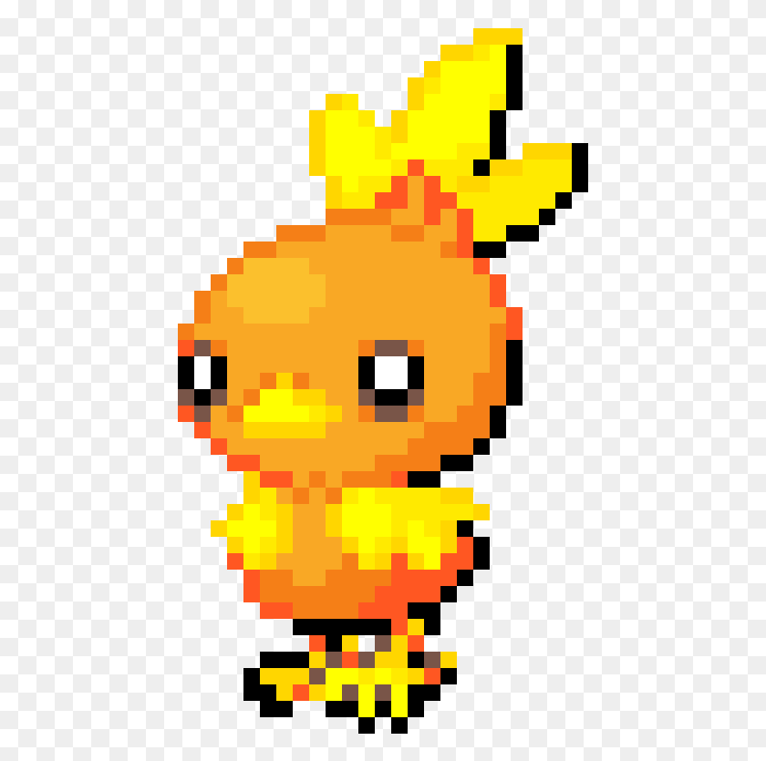 451x775 Descargar Png Big Torchic Pixel Art Bouledogue Francais, Pac Man, Alfombra Hd Png