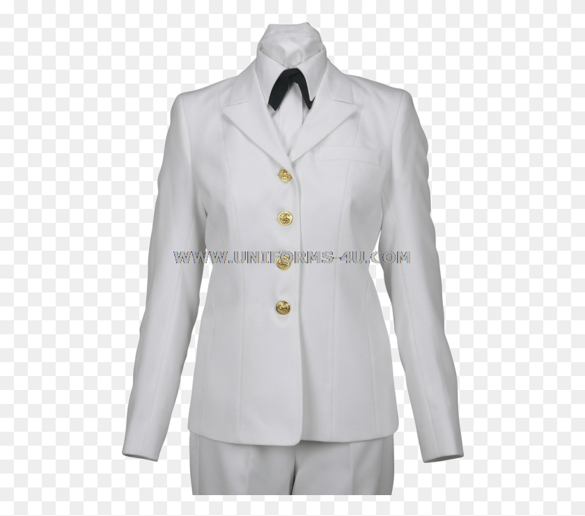 494x681 Big U Us Navy Female Service Dress White Coat 20775 Formal Wear, Clothing, Apparel, Blazer HD PNG Download