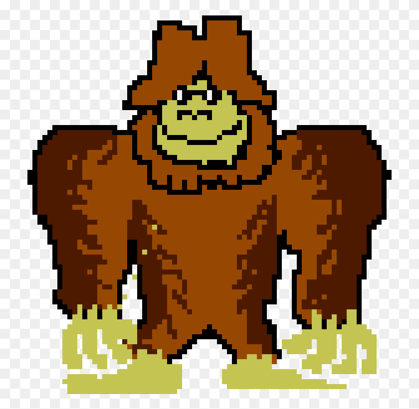 731x761 Bigfoot Bigfoot Pixel Art, Rug, Minecraft, Poster HD PNG Download