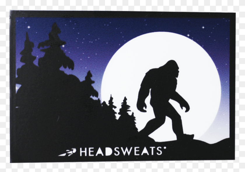 1158x791 Bigfoot Moon Rising Sticker Snowboarding, Person, Human, Nature HD PNG Download