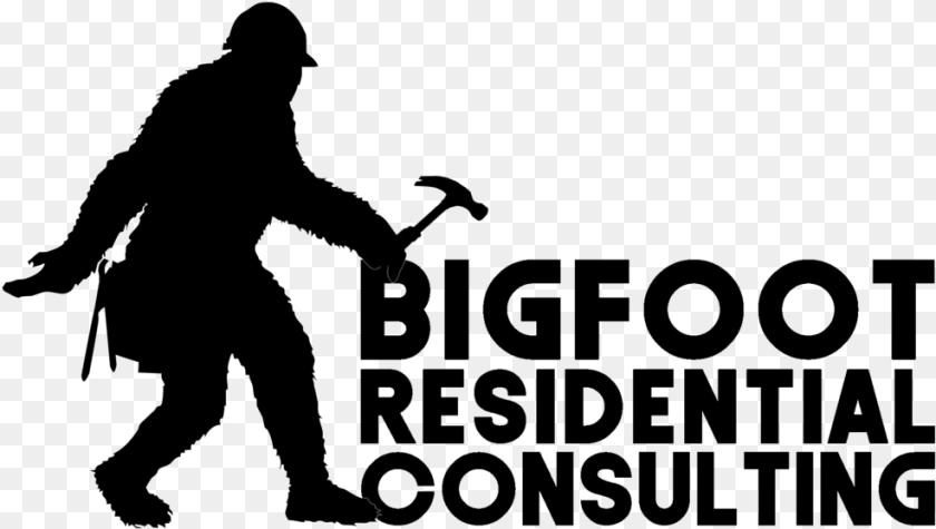 Bigfoot Residential Consulting Logo Full, Silhouette, Adult, Male, Man Transparent PNG
