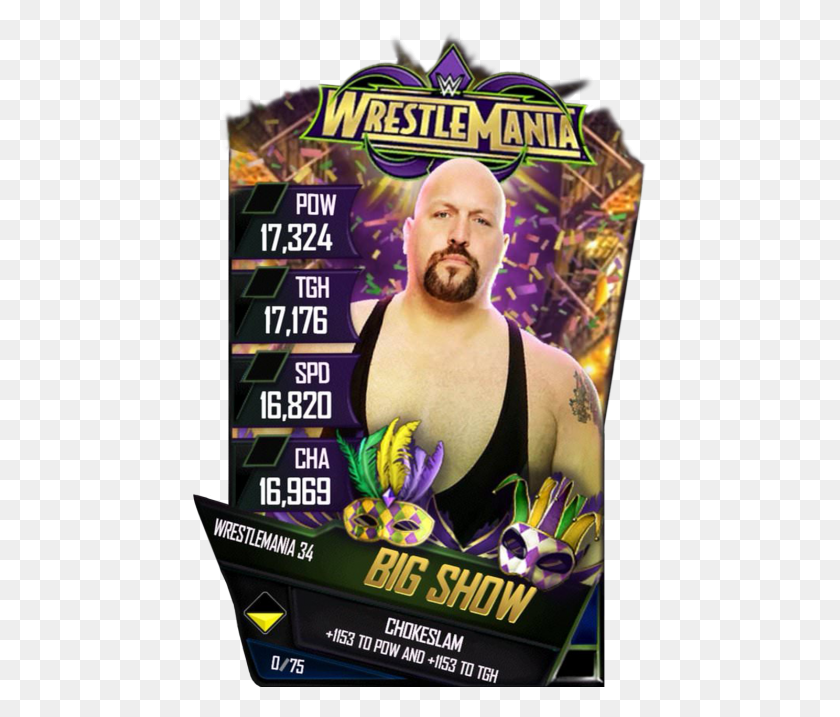 455x657 Bigshow S4 19 Wrestlemania34 Wwe Supercard Wrestlemania 34 Cards, Poster, Advertisement, Flyer HD PNG Download
