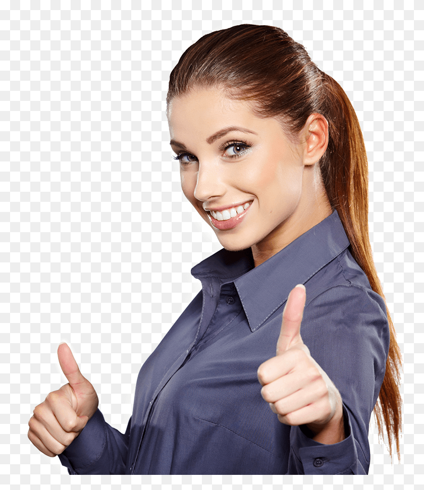 760x911 Bigstock Happy Smiling Business Woman W Women Ads, Thumbs Up, Person, Finger HD PNG Download