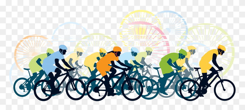 2346x957 Bike Path Logo Bicycle Race Clipart, Vehicle, Transportation, Wheel HD PNG Download