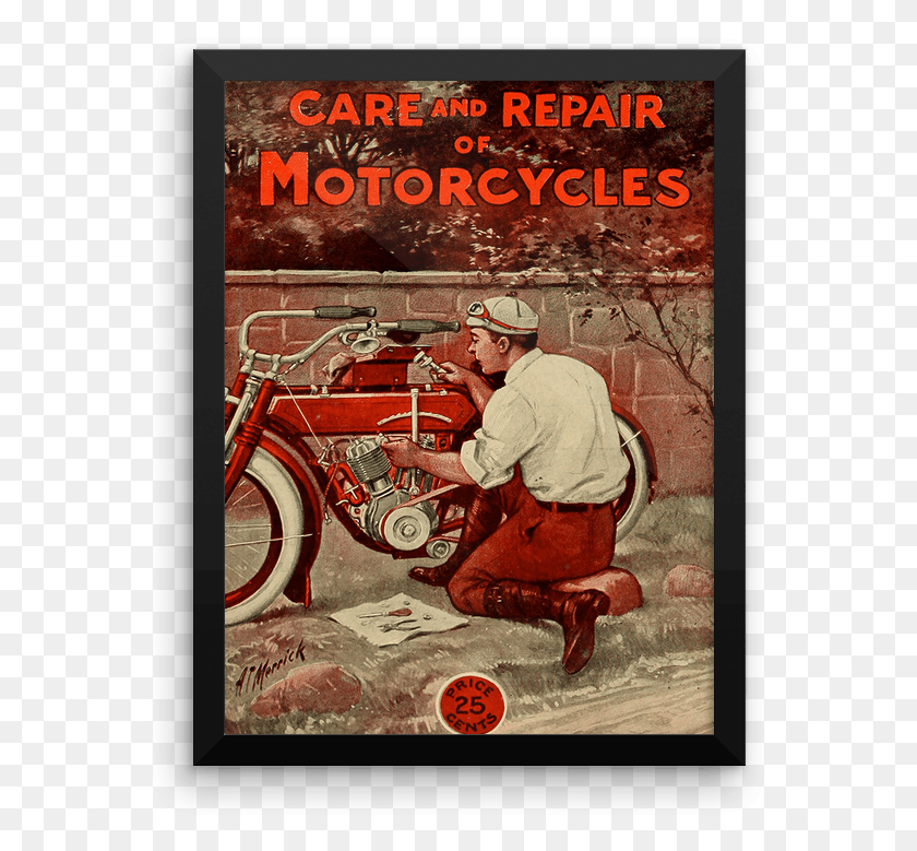569x719 Bike Repair Poster Poster, Person, Human, Advertisement HD PNG Download