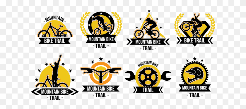 631x313 Bike Trail Labels Vector Bicycle Labels Stock Vector, Logo, Symbol, Trademark HD PNG Download
