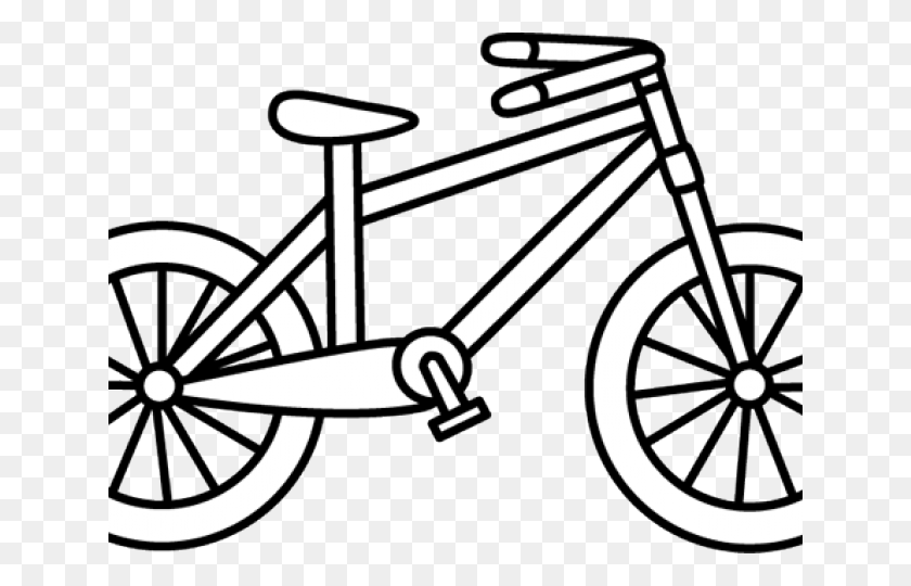 640x480 Biker Clipart Black And White Bike Clipart Black And White, Bicycle, Vehicle, Transportation HD PNG Download