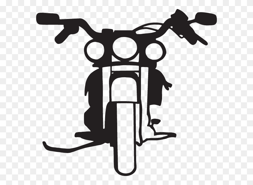 600x555 Biker Clipart Motorcycle Front Motorcycle Front View, Vehicle, Transportation, Scooter HD PNG Download