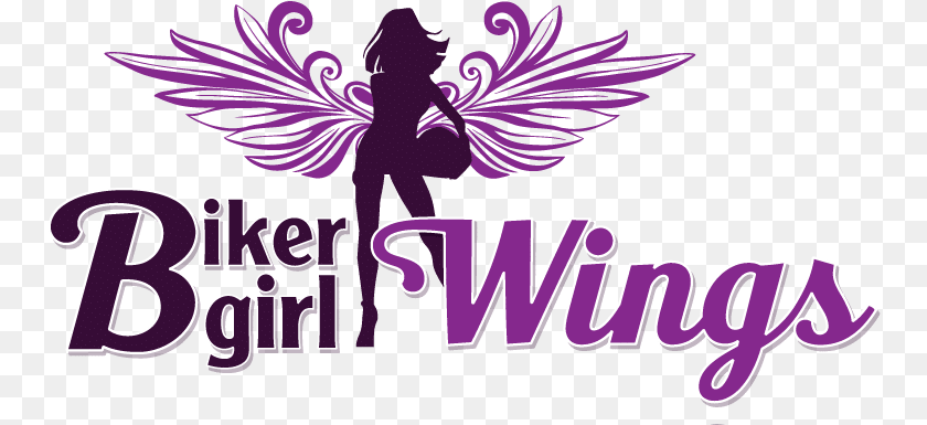 756x385 Biker Girl Wings Biker Girl Logo, Purple, Art, Graphics Clipart PNG