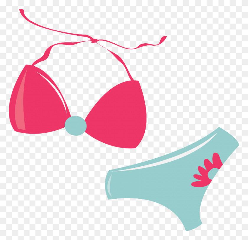900x870 Bikini Clipart Bikini Pool Party, Ropa, Vestimenta, Corbata Hd Png