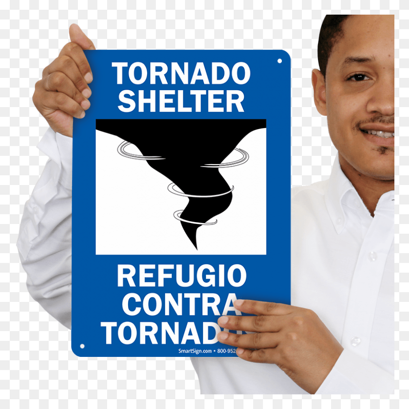 800x800 Descargar Png / Refugio De Tornado Bilingüe Signos Refugio De Clima Severo, Persona, Humano, Anuncio Hd Png