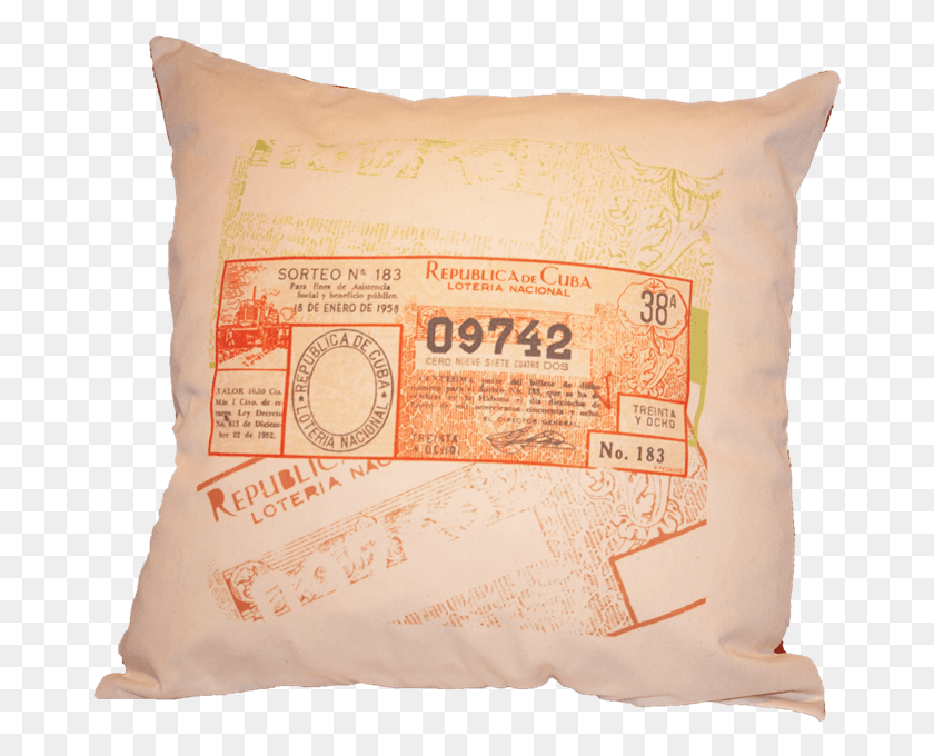 673x620 Billete De Lotera Cushion, Pillow, Passport, Id Cards HD PNG Download
