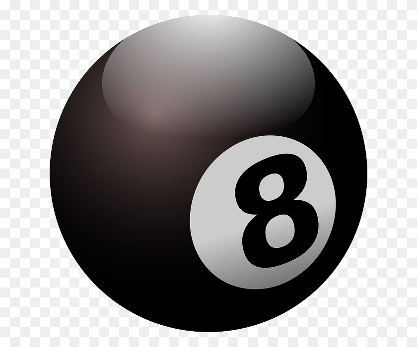 640x640 Billiard Ball Black Ball Eight Round Black 8ball Clipart, Sphere, Text, Parade HD PNG Download
