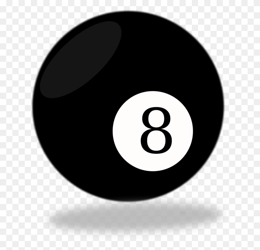642x749 Billiard Balls Eight Ball Billiards Snooker 8 Ball Black And White, Number, Symbol, Text HD PNG Download