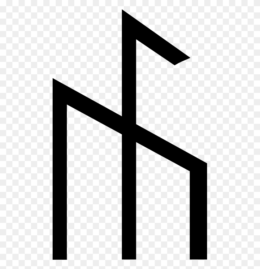 499x809 Bind Rune For Inspiration Runas Vikingas Vikingos Rune For Inspiration, Symbol, Cross HD PNG Download