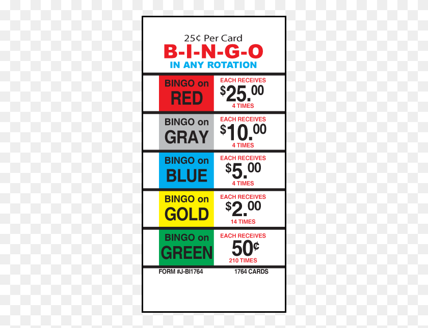 285x585 Bingo Bingo Pull Tab, Текст, Этикетка, Номер Hd Png Скачать