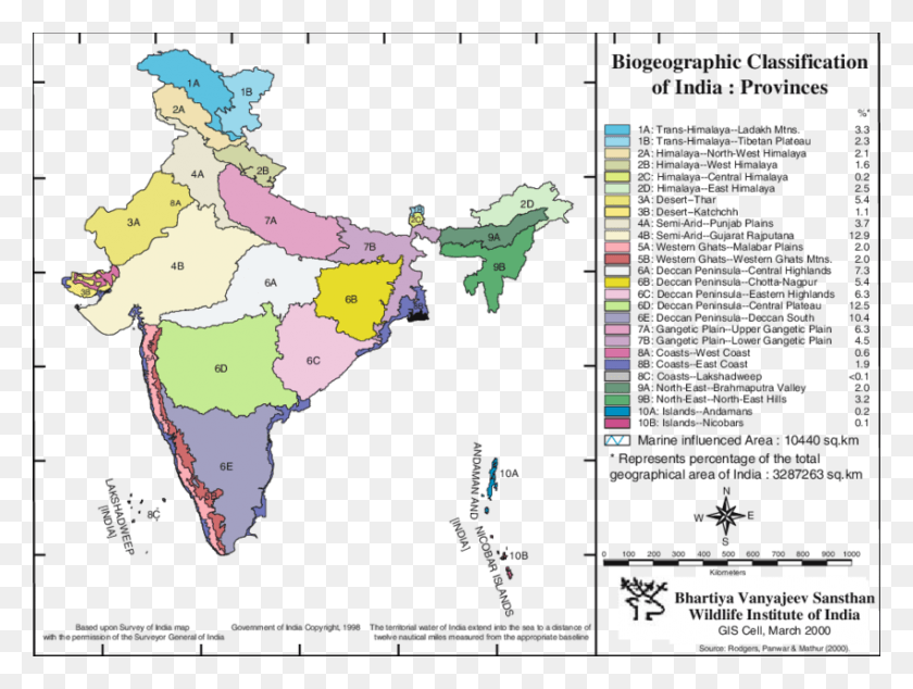 850x626 Bio Geographic Classification Of India Population Density Thar Desert, Plot, Vegetation, Plant HD PNG Download