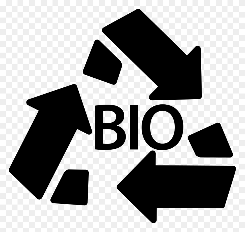 981x924 Descargar Png Símbolo De Reciclaje De Bio Masa Comentarios Icono De Reciclaje De Bio, Símbolo De Reciclaje, Símbolo, Stencil Hd Png