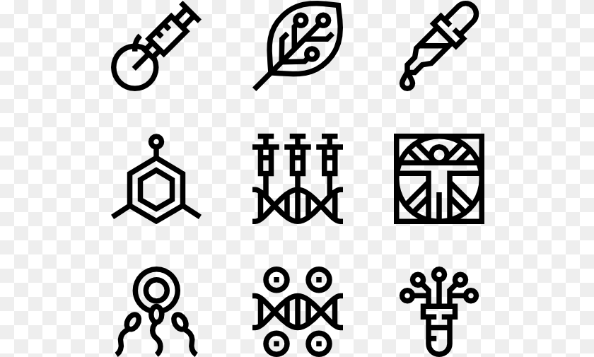 Bioengineering Gym Icon Pack, Gray Clipart PNG