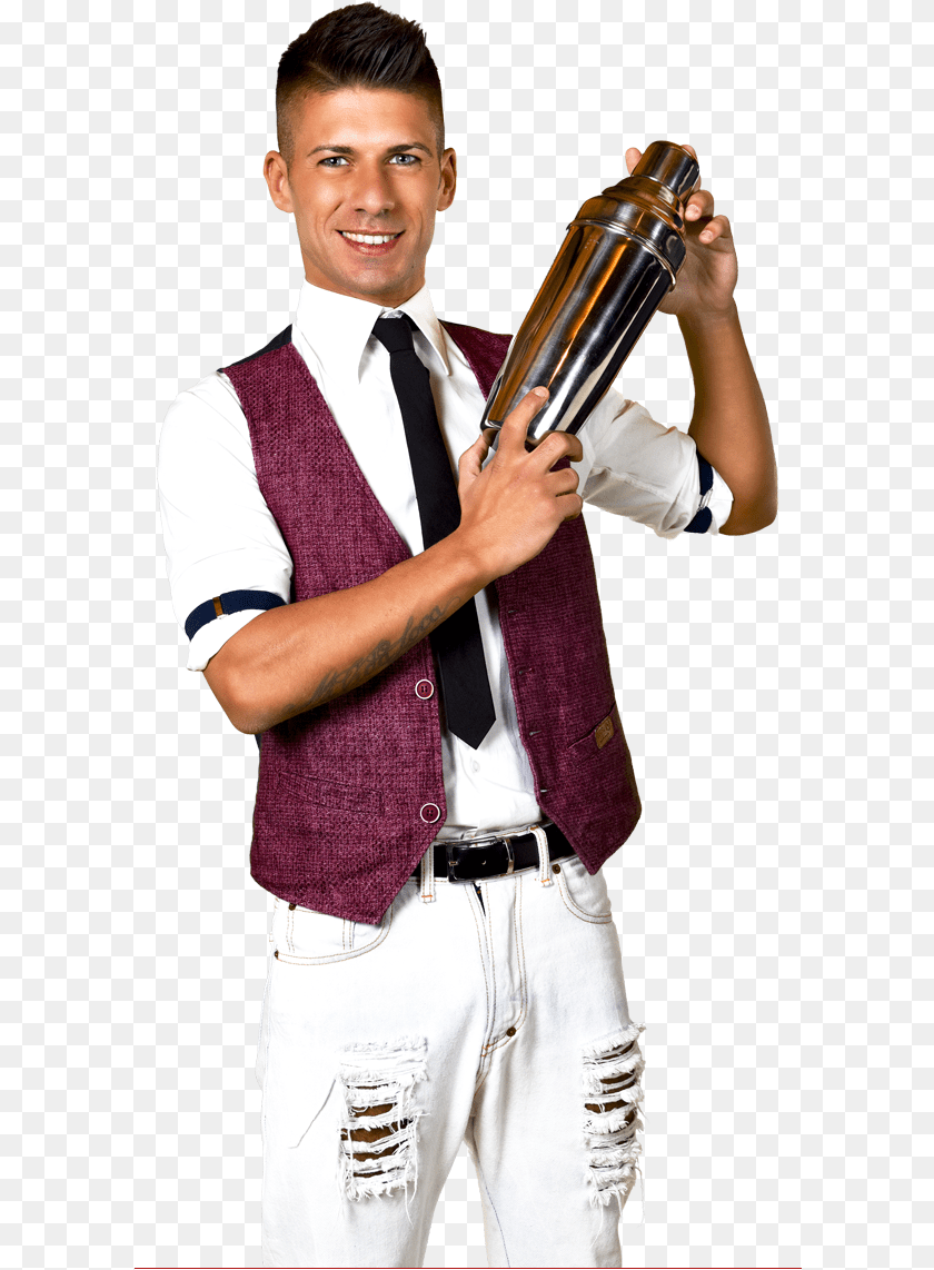 Biography Bartender Transparent, Vest, Shirt, Clothing, Shaker PNG