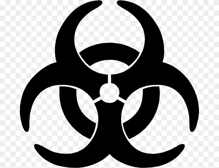 690x643 Biohazard Image With Biohazard Sign, Symbol Sticker PNG