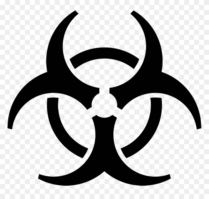 Biohazard Symbol Sticker PNG