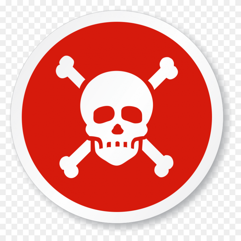 800x800 Png Символ Биологической Опасности Знакомый Милый Пиратский Череп И Скрещенные Кости, Пират, Логотип, Товарный Знак Png Скачать